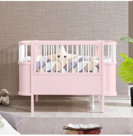 Resim Mdf Beşik, Trend Büyüyen Beşik - Pembe 90x130 Çok Renkli 