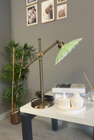 Resim Bamyum Risso Mint Masa Lambası Dekoratif Abajur Çocuk Odası Başucu Lambası Okuma Lambası 