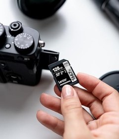 Resim Lexar Professional 1667x SD Kart 128 GB, SDXC UHS-II Bellek Kartı, 250 MB/s'ye kadar Okuma, 120 MB/s'ye kadar Yazma, Sınıf 10, U3, V60, SD için Profesyonel Fotoğrafçı, Videografer (LSD128CB1667) 