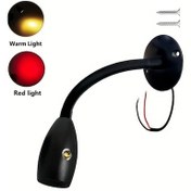 Resim Boatshop1 1 Adet Mryc Esnek Kaz Boyunlu Led Spot Işık 3w Sıcak Işık Ve Kırmızı Işık Dokunmatik Anahtarlı Kısılabilir Renk Sıcaklığı Dc12 24v 