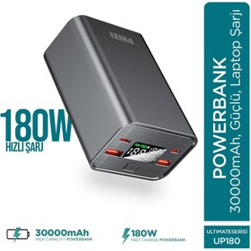 Resim Phixi Ultimate Up180 30000mah 180w Süper Hızlı Şarj Cihazı - Laptop Şarj Edebilir Powerbank - 2 Usb 