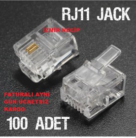 Resim Rj11 Telefon Jack 100Lü Bir Paket Telefon Jakı 