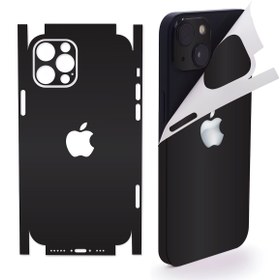 Resim İphone 14 Pro Max için 360 full arka kaplama koruma sticker - 14 FARKLI RENK - SİYAH 