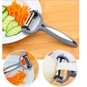 Resim Biotech 3 Başlıklı Sebze Meyve Soyacağı Jülyen Soyacak Patates Havuç Soyucu Rende 16 Cm 