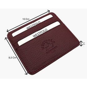 Resim Westpolo Unisex Süper Slim Para Bölmeli Hakiki Deri İnce Kartlık Cüzdan 6 Bölmeli - Mat Mor Mat Mor 