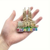 Resim 1 Adet Akrilik Sagrada Familia Mıknatıs, Klasik Barselona Hatırası, Renkli Ev Dekoru, Barsela Tutkunları İçin İdeal, İç Mekan Kullanımı, Güç Gerektirmez 