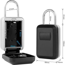 Resim Mühlen Safe Key 7 Şifreli Çelik Kasa Anahtar Kasası Kutusu Anahtarlık Askı Tipi Çelik Anahtar Kutusu 