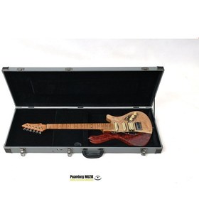 Resim Elektro Gitar Custom Epoksi & Yıllanmış Ağaç Kişiye Özel Kırmızı 