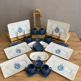 Resim Demet Çeyiz Takım Kahvaltı Blue Magıc 27 Parça 6 Kişilik 