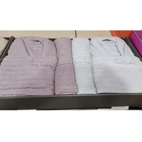 Resim Bornoz Takımı Antrasit - Mürdüm 