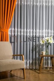 Resim Kuleli Sık Pileli 1X3 Tül Perde, 420 x 250 