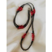 Resim Stoneage Hematit Mercan Gemici Kilit Nazar ve Kolyesi 