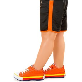 Resim Kiko Kids Tinna Bağcıklı Erkek Çocuk Keten Spor Ayakkabı Turuncu 