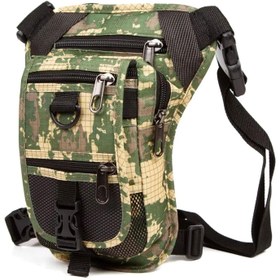 Resim Lederax Motorcu Çok Cepli Bacak Çantası LD338 - Siyah 