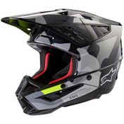 Resim Alpinestars S-M5 Rover 2 Off-road Motosiklet Kaskı Gri Siyah Sarı 