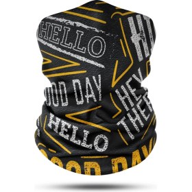 Resim Dair Aksesuar Sarı Good Day Motosiklet Boyunluk Bandana 