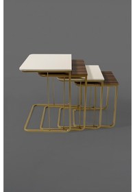 Resim Veys Yaldızlı Vegas Zigon Sehpa - Tekersiz (541591166) 