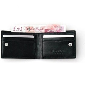 Resim Helmbrook London Rigby Hakiki Deri Siyah Erkek Cep Tasarım Çok Bölmeli Rfid Korumalı Cüzdan Siyah 