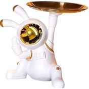 Resim Lijinxu Dekoratif Tepsi Uzay Tavşan Şekli Dekorasyon Hediyeleri 