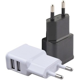 Resim Duvar Şarj Cihazı 5 V/2a 2-port Usb Duvar Şarj Cihazı Ev Seyahat Fişi Güç Ac Adaptörü Çoğu Cep Telefonu İçin Hızlı Şarj Blok Küp 
