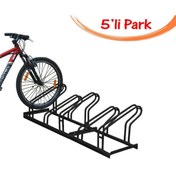 Resim İlgi Trafik Bisiklet Parkı Bisiklet Park Yeri Sistemleri Alanı Demiri Ayağı Sehpası 5'li 40x180 cm Siyah 