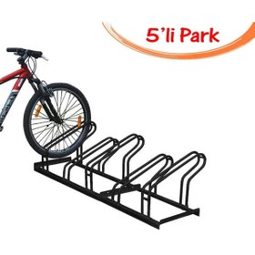 Resim İlgi Trafik Bisiklet Parkı Bisiklet Park Yeri Sistemleri Alanı Demiri Ayağı Sehpası 5'li 40x180 cm Siyah 