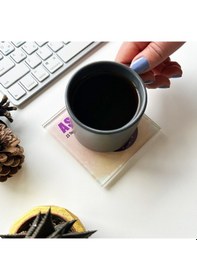 Resim Decorita Cam Bardak Altlığı Burçlar - Aslan Burcu 4'lü Takım Çok Renkli 