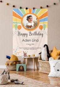 Resim Kişiye Özel Fotoğraflı Doğum Günü Duvar Örtüsü (#23) - 150 x 100 