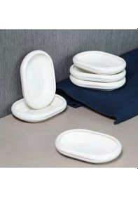 Resim Konak Züccaciye Porselen Limpio 6lı Kayık Tabak Set 14cm 