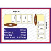 Resim Özsaraç Etiket Eco Termal Etiket 30 x 60 MM 1000'li Sarım 