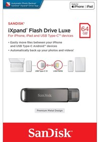 Resim Sandisk iXpand Luxe SDIX70N-064G-GN6NN 64 GB USB Flash Bellek 