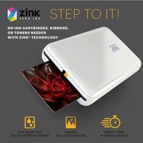 Resim Kodak Step Anında Renkli Fotoğraf Yazıcısı Beyaz Printer Siyah 