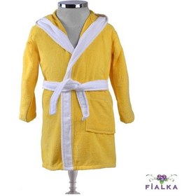 Resim Fialka Çocuk Bornoz 7-8 Yaş Sarı 