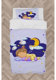 Resim Mekta Home Bebek Ve Çocuk Odası Uyuyan Çocuk Desenli Nevresim Takımı 