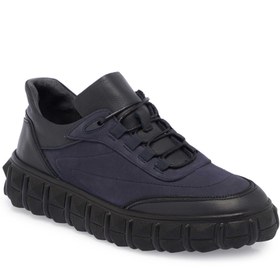 Resim Lacivert Nubuk Deri Erkek Sneaker - E23S1AY56377-C2Q 