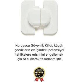 Resim Svein Özel Tasarım Buzdolabı Çekmece Pencere Dolap Sabitleyici Bebek Çocuk Koruyucu Güvenlik Kilidi 4 Adet 