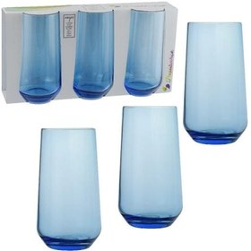 Resim Paşabahçe Su Bardak Allegra 420015 Mavi 3'lü 