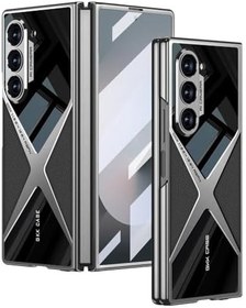 Resim PSR aksesuar Kılıf Ultra İnce Kamera Korumalı PC + Deri Arka Yüzey Zore X-Pro Kapak-Siyah Galaxy Z Fold 6 ile uyumlu 