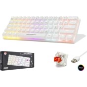 Resim Hadron G508R Kablolu Oyuncu Mini Klavye Mekanik Red Switch Rgb Q Beyaz 