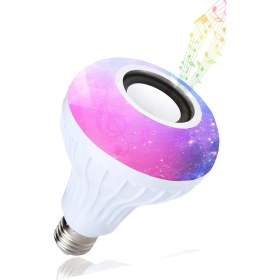 Resim Gampus 16 Renk Ayarlanabilir Bluetooth Bağlantılı Hoparlörlü Ampul Kumandalı Bağlantılı Ampul Yeni Nesil 