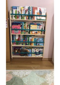 Resim Mrtahsap Mrtahşap-Geniş Model-Çıtaları Boyalı-Montessori Kitaplık-Eğitici 