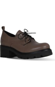 Resim Bueno Shoes Gri Deri Kadın Dolgu Topuklu Ayakkabı 01WD2304 01WD2304 