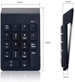 Resim E&D Collection Alfalink AL-2021 USB Numpad Keypad Kablosuz Numerik Klavye USB Numaratör Tuş Takımı 
