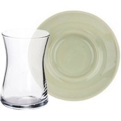 Resim Tulu Beyza Soft Fıstık Yesil 12 Parça 6 Kişilik Çay Seti 