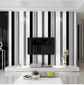 Resim Mobilya Yenileme İçin 3d Siyah Beyaz Peel Ve Çubuk Duvar Kağıdı Kendinden Yapışkanlı Temas Kağıdı Çıkarılabilir Su Geçirmez Duvar Kağıdı 45 500cm 