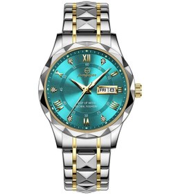 Resim Pengagar Adam Izle Patlayıcı Mavi Kuvars Spor Erkek Izle Su Geçirmez Aydınlık Lake Blue Altın 