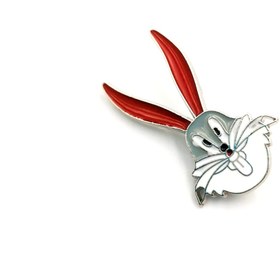 Resim Şentürk aksesuar Gümüş Kaplama Mineli Bugs Bunny Broş 