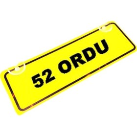 Resim 52 Ordu Yazılı Sarı Dekor Plaka Sök Tak Pratik Yeni Nesil 