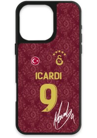 Resim Galatasaray Mauro Icardi 3. Forma İmzalı Cam Telefon Kılıfı - iPhone 16 Pro Max 