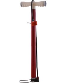 Resim Bisiklet Motor Araba Uzun El Pompası Saplı Koyu Kırmızı 